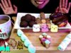 ASMR dessert cream filled pastry puffs with MARSHMALLOWS/Chocolate?