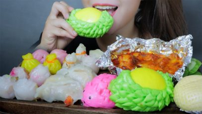 ASMR DUMPLINGS X CHEESY SPICY CHICKEN X STEAMED BUNS EATING SOUND | LINH-ASMR