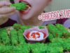 ASMR eating CHEESE STICKS fried in green rice , CRUNCHY EATING SOUNDS | LINH-ASMR