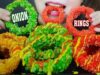 ASMR EATING COLORFUL ONION RINGS EXTREME CRUNCHY EATING SOUNDS | LINH-ASMR