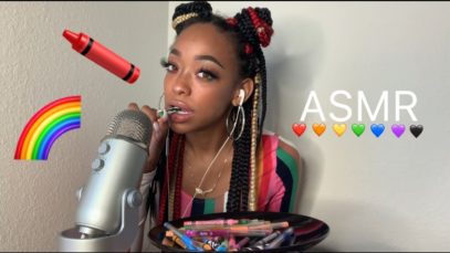 ASMR | EATING EDIBLE CRAYONS ??