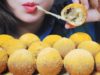 ASMR EATING FRIED CHEESE BALL CAKE CRUNCHY EATING SOUND | LINH-ASMR