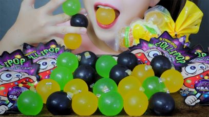 ASMR EATING GRAPES MANGO JELLY BALL X POPPING CANDY EATING SOUNDS | LINH-ASMR