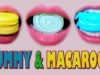 ASMR Eating lips focus  Macaron cake and Gummy candy eating sounds +食べる,咀嚼音,먹방 이팅 | LINH-ASMR