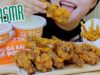 ASMR eating Popeyes fried chicken , CRUNCHY EATING SOUNDS | LINH-ASMR