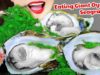 ASMR EATING RAW GIANT OYSTER WITH SEAGRAPES CRUNCHY EATING SOUND | LINH-ASMR