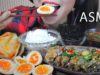 ASMR EATING RAW SHRIMPS AND EGG MARINATED IN SOY SAUCE EATING SOUNDS | LINH-ASMR 먹방 mukbang