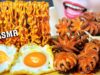 ASMR EATING SPICY OCTOPUS WITH SAMYANG CHESSY FIRE NOODLES EATING SOUNDS | LINH-ASMR