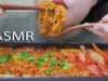 ASMR EATING SUPER SPICY CARBONARA HOT CHICKEN NOODLES WITH ME HUBBY . EATING SOUNDS | LINH-ASMR