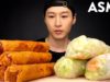 ASMR EGG ROLLS & SPRING ROLLS MUKBANG (No Talking) EATING SOUNDS | Zach Choi ASMR