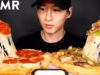 ASMR EXTRA CHEESY PEPPERONI & VEGGIE PIZZA MUKBANG (No Talking) EATING SOUNDS | Zach Choi ASMR