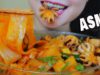 ASMR EXTRA WIDE GLASS NOODLES WITH OCTOPUS , CHEWY CRUNCHY EATING SOUNDS | LINH-ASMR