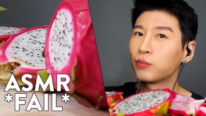 *ASMR FAIL* DRAGON FRUIT Eating Sounds (No Talking) | Zach Choi ASMR
