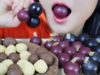 ASMR FAILED STRAWBERRY COATED CHOCOLATE AND JAPANESE GRAPE JELLY , EATING SOUNDS | LINH-ASMR