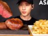 ASMR FILET MIGNON & GARLIC FRIES MUKBANG (No Talking) COOKING & EATING SOUNDS | Zach Choi ASMR