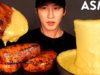 ASMR FILET MIGNON & STRETCHY CHEESE FONDUE MUKBANG (No Talking) COOKING & EATING SOUNDS
