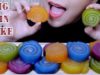 ASMR five-color pig skin rollcake , Satisfying sticky EATING SOUNDS | LINH-ASMR