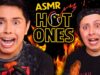ASMR | Flaming Hot Wings Challenge & Answering Your Questions w/ My Brother! (Hot Ones)