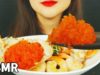 ASMR Flying Fish Roe & Crab Shrimp Black Bean Noodles 날치알과 크랩 새우 짜파게티 MUKBANG REAL SOUNDS