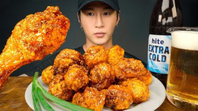 ASMR FRIED CHICKEN & BEER MUKBANG | EXTREME JOB | COOKING & EATING SOUNDS | Zach Choi ASMR