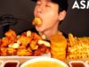 ASMR FRIED CHICKEN, HASH BROWNS, FRIES & CHEESE FONDUE MUKBANG (No Talking) EATING SOUNDS
