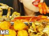 ASMR Fried Crabs , Shrimp balls, Spicy Rice Cake 미니게튀김, 새우볼,떡볶이 (EATING SOUNDS)MUKBANG REAL SOUNDS