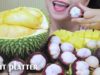 ASMR FRUIT PLATTER (DURIAN , RAMBUTAN, MANGOSTEEN, MANGO) EATING SOUNDS | LINH-ASMR