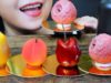 ASMR FRUIT SHAPED PASTRIES CHERRY PEACH PEARL LYCHEE SOFT CRUNCHY EATING SOUNDS | LINH-ASMR
