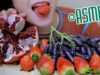 ASMR fruits platter(Syrian pomegranate,finger grapes,Korean strawberries) EATING SOUNDS | LINH-ASMR