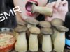 ASMR GAINT OYSTER MUSHROOM WITH SWEET AND SOUR FISH SAUCE , CRUNCHY EATING SOUNDS | LINH-ASMR