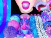 ASMR GALAXY CANDY, EDIBLE TOWEL, SPOON, JELLY NOODLES, NERD ROPE, PLANET GUMMY COLOR FOOD MUKBANG먹방