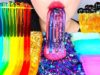 ASMR GALAXY CANDY, RAINBOW JELLY NOODLES, HONEYCOMB, ALOE, BOBA 갤럭시 캔디, 젤리국수, 꿀, 알로에, 펄 먹방 MUKBANG