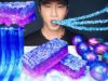 ASMR GALAXY HONEYCOMB, JELLY NOODLES, GALAXY PLANET GUMMY, MACARONS, NERDS ROPE MUKBANG 먹방