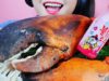 ASMR GIANT LOBSTER CLAW MUSHROOM&SAMYANG NUCLEAR CARBO SPICY SAUCE , MESSY EATING SOUND|LINH-ASMR