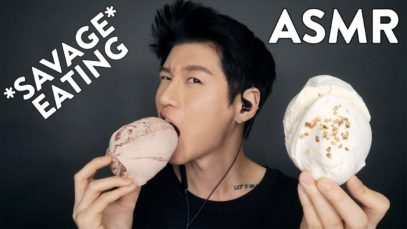 *ASMR* GIANT MERINGUE COOKIES (SAVAGE MESSY EATING SOUNDS) No Talking | Zach Choi ASMR