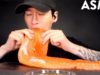 ASMR GIANT RAW SALMON MUKBANG (No Talking) EATING SOUNDS | Zach Choi ASMR
