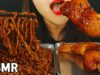 ASMR GIANT SMOKED CHICKEN LEG + BLACK BEAN NOODLES 자이언트 훈제치킨다리 + 짜파게티 MUKBANG REAL SOUNDS NO TALKING