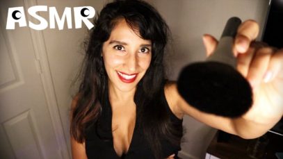 ASMR Girlfriend Brushes Your Face | Makeup Brushes | Personal Attention