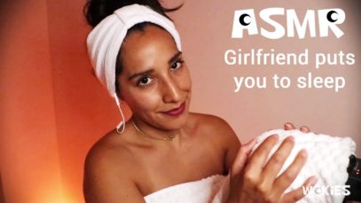 ASMR Girlfriend puts You to Sleep | No Talking | Towel and Microphone Brushing