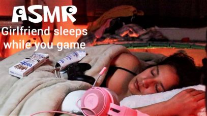 ASMR Girlfriend sleeps while you game | No Talking | Ambient Gaming | Sleep | Personal Attention