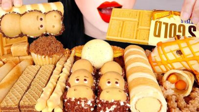 ASMR GOLD DESSERTS 하마초콜릿, 아이스크림, 달고나 커피 만들기, 별사탕 먹방 KINDER HIPPO CHOCOLATE, ICE CREAM DONUT MUKBANG