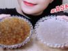 ASMR golden and crunchy tapioca pearls/BOBA . Satisfying sticky crunchy EATING SOUNDS | LINH-ASMR
