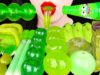 ASMR GREEN DESSERTS *Nik-L-Nip WAX STICK, KYOHO JELLY, GREEN TEA CAKE COLOR FOOD EATING SOUNDS 먹방
