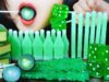 ASMR GREEN FOOD *NIK-L-NIPS WAX BOTTLES CANDY DRINKS,ROCK CANDY,DICE LOLLIPOP,EARTH LOLLIPOP,MOCHI