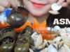 ASMR GRILLED ESCARGOT IN BLACK PEPPER AND STEAMED CLAMS EATING SOUNDS | LINH-ASMR bj