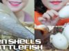 ASMR GRILLED PEN SHELLS WITH CHEESE AND CUTTLEFISH DIP IN SAMYANG SAUCE, EATING SOUNDS | LINH-ASMR