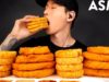 ASMR HASH BROWNS & ONION RINGS MUKBANG (No Talking) EATING SOUNDS | Zach Choi ASMR