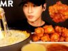ASMR HONEY GARLIC WINGS & CORN CHEESE MUKBANG (No Talking) EATING SOUNDS | Zach Choi ASMR