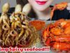 ASMR HONGKONG STYLE SPICY SEAFOOD (OCTOPUS AND CRAWFISH) EATING SOUNDS | LINH-ASMR 먹방