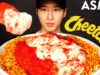ASMR HOT CHEETOS CHICKEN PARMESAN & SPICY FIRE NOODLES (No Talking) COOKING & EATING SOUNDS